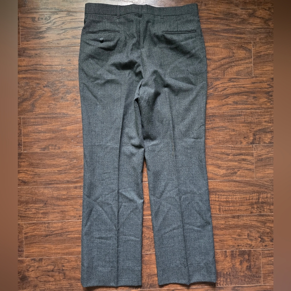 Vintage Men's Bootcut/Flared Wool Pleated Trousers 34 × 30 - Picture 2 of 6